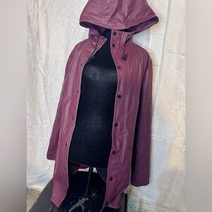 Vintage Burgundy Size Small Rain Jacket Janet by America Today